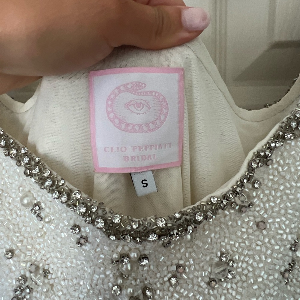 Clio Peppiatt Embellished Stretch Tulle Mini Dress - Picture 8 of 9